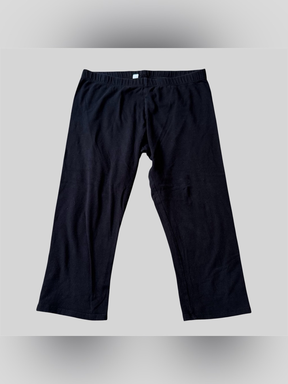 Black Total Girl Capri Casual/Active Leggings